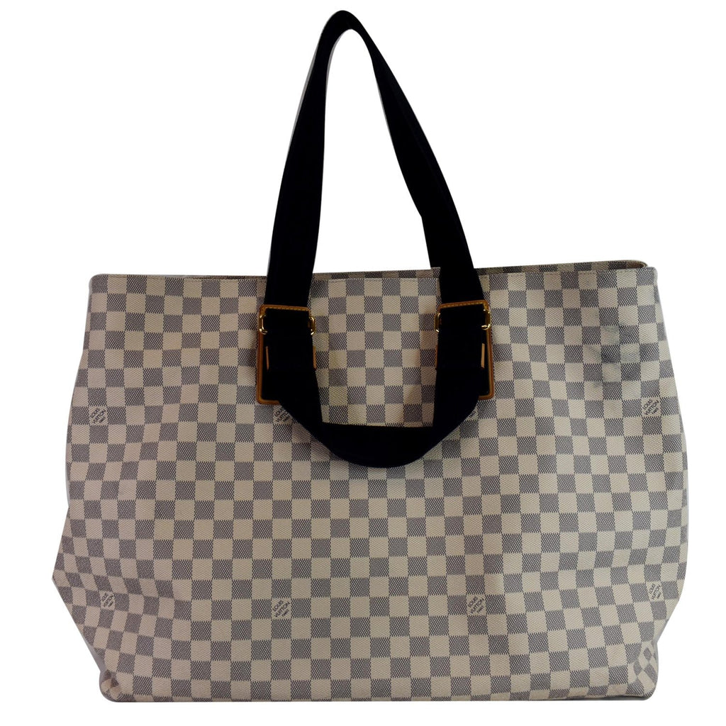 LOUIS VUITTON Beach Cabas GM Damier Azur Shoulder Bag White