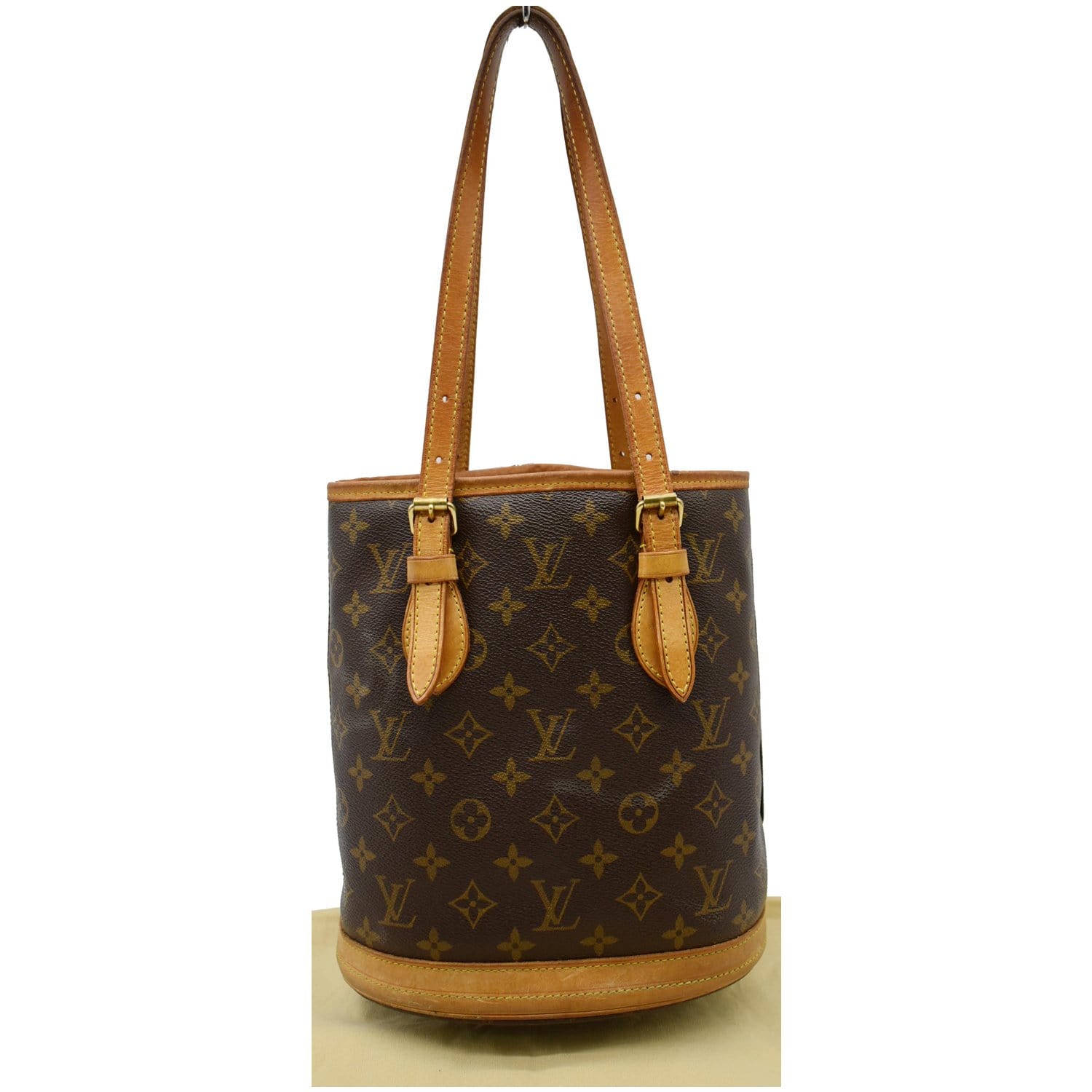 LOUIS VUITTON Marais Bucket Monogram Canvas Shoulder Bag Brown
