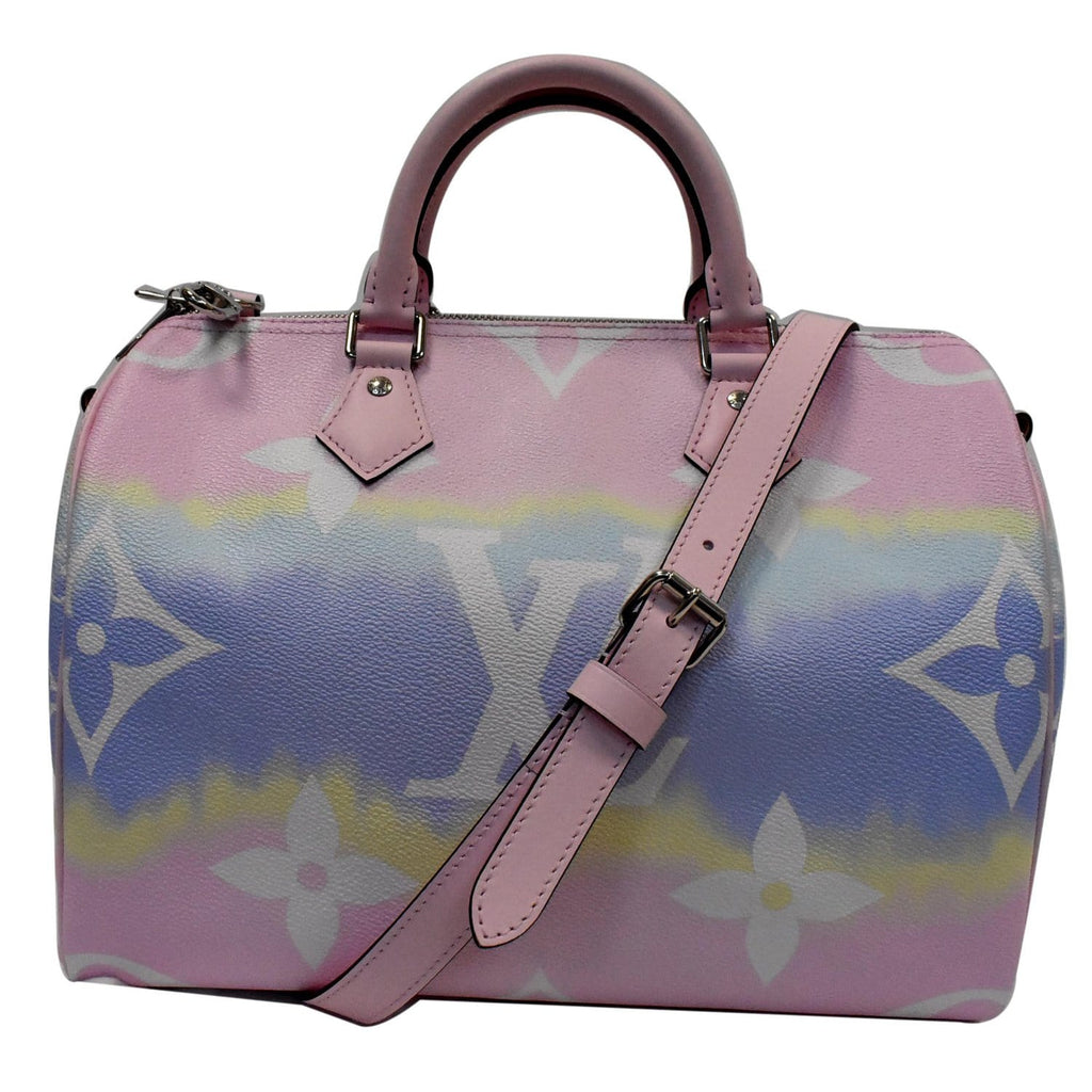 LOUIS VUITTON Escale Speedy 30 Bandouliere Monogram Canvas Shoulder Bag Pastel