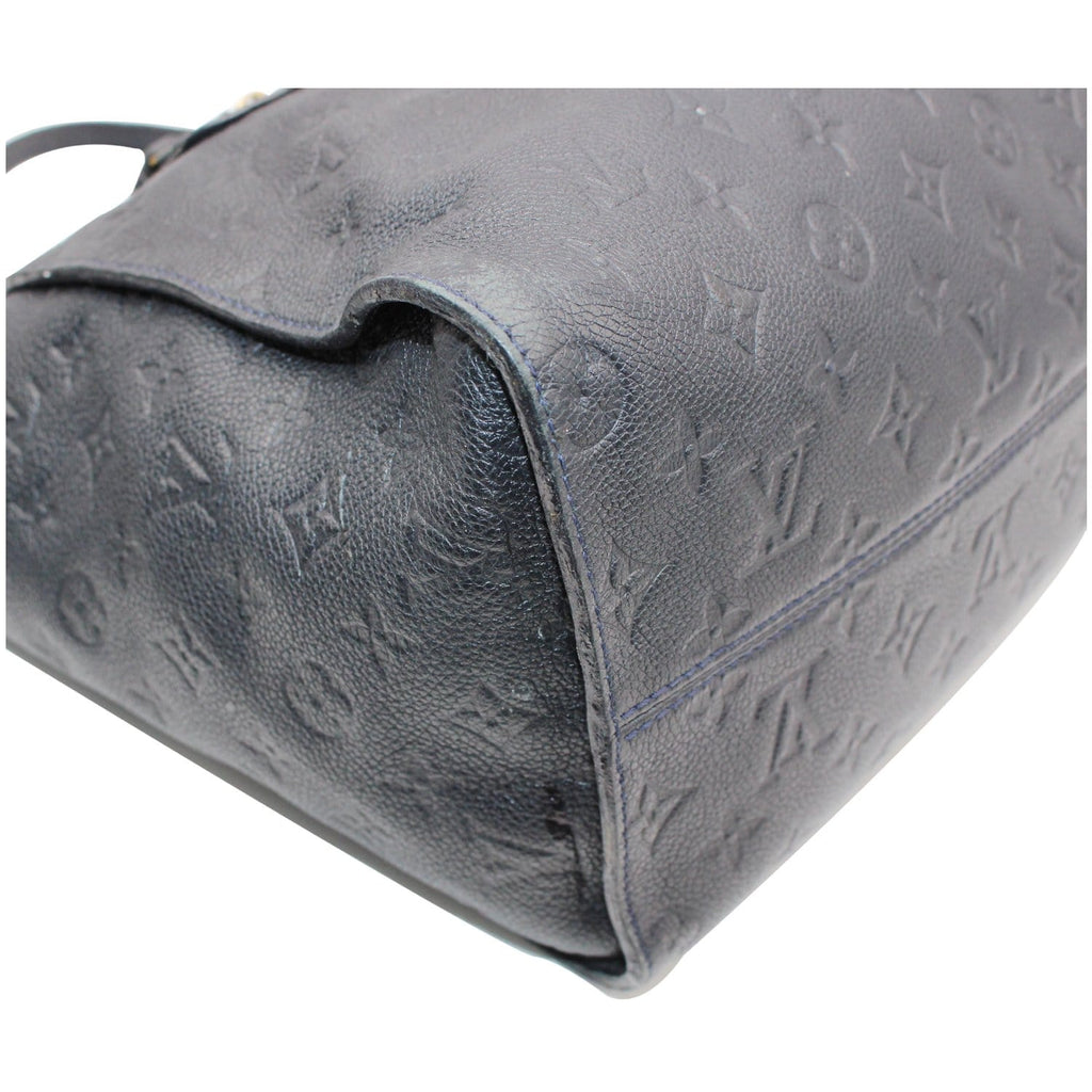 LOUIS VUITTON Lumineuse PM Monogram Empreinte Leather Shoulder Bag Black