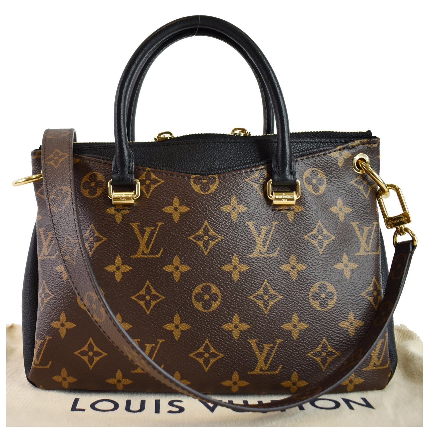 LOUIS VUITTON Pallas BB Monogram Canvas Shoulder Crossbody Bag Brown