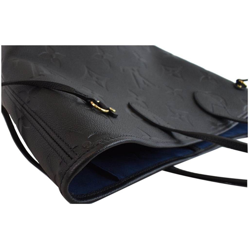 LOUIS VUITTON Neverfull MM Monogram Empreinte Tote Bag Black