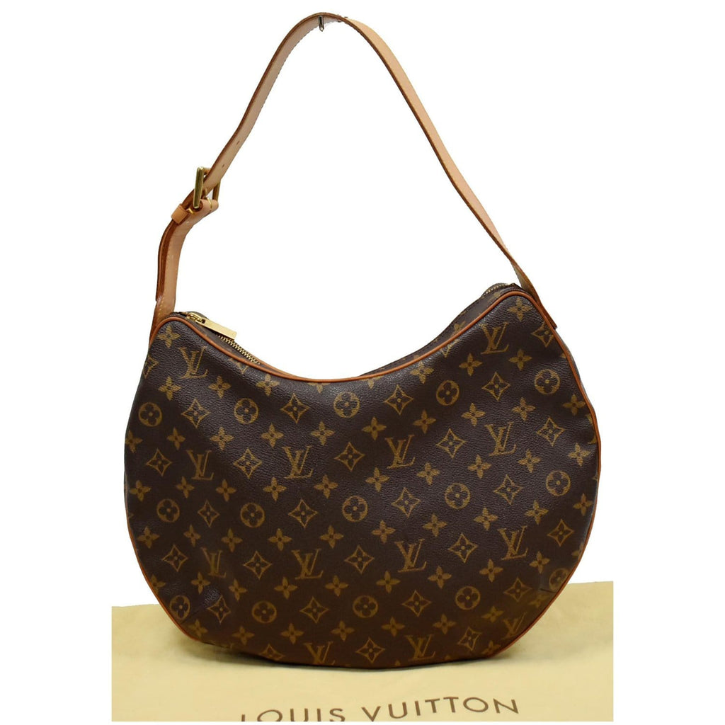 LOUIS VUITTON Croissant GM Monogram Canvas Shoulder Bag Brown