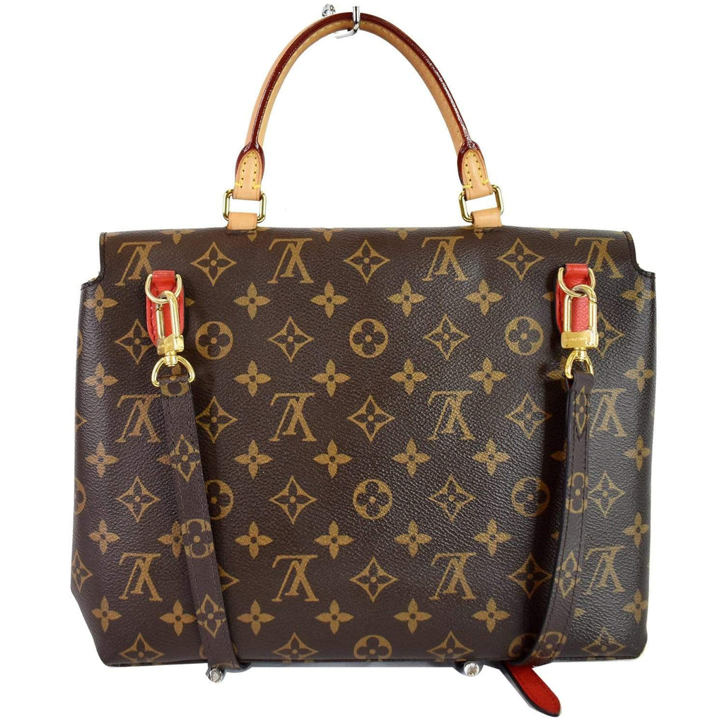 LOUIS VUITTON Marignan Monogram Canvas Shoulder Bag Coquelicot
