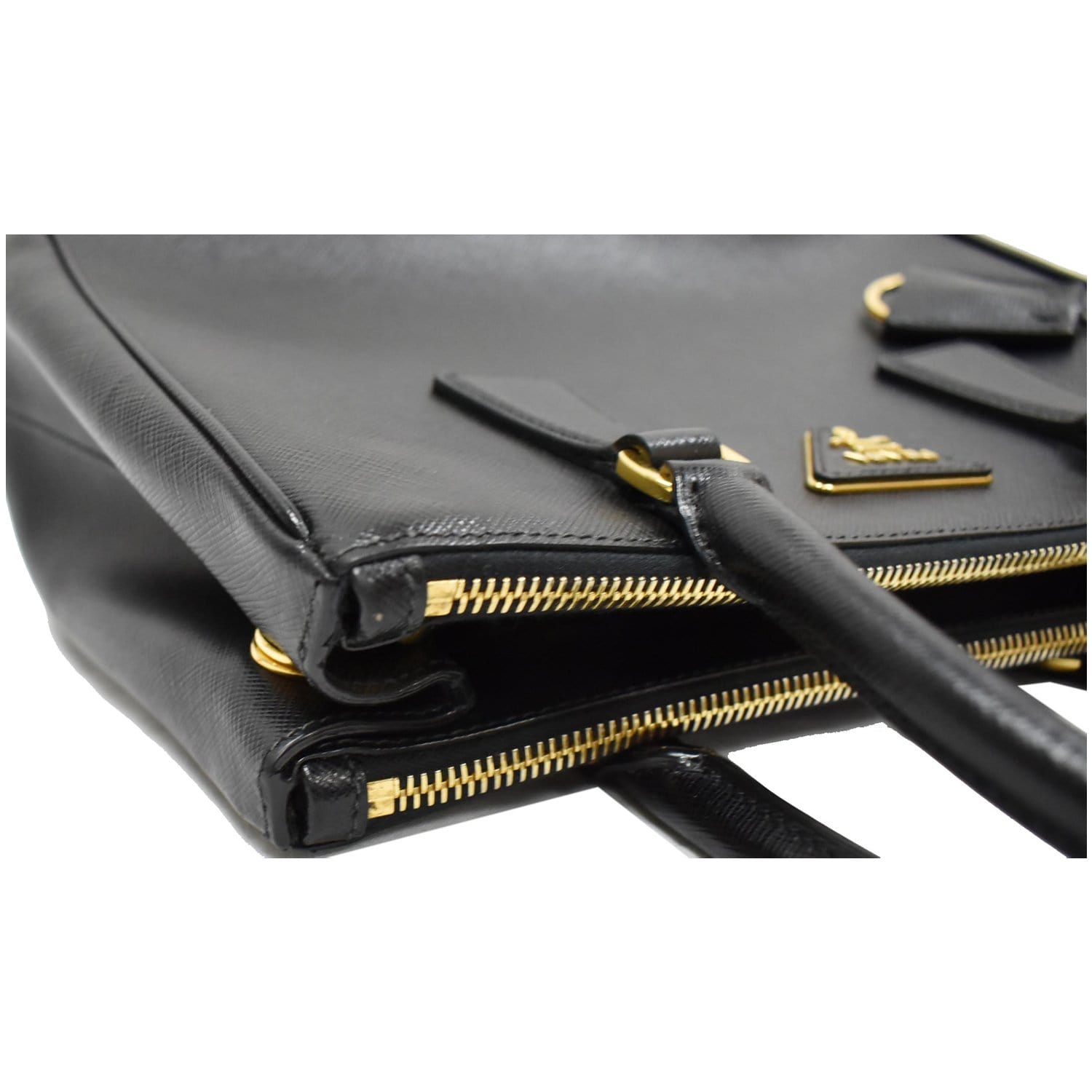 PRADA Galleria Small Saffiano Leather Tote Bag Black