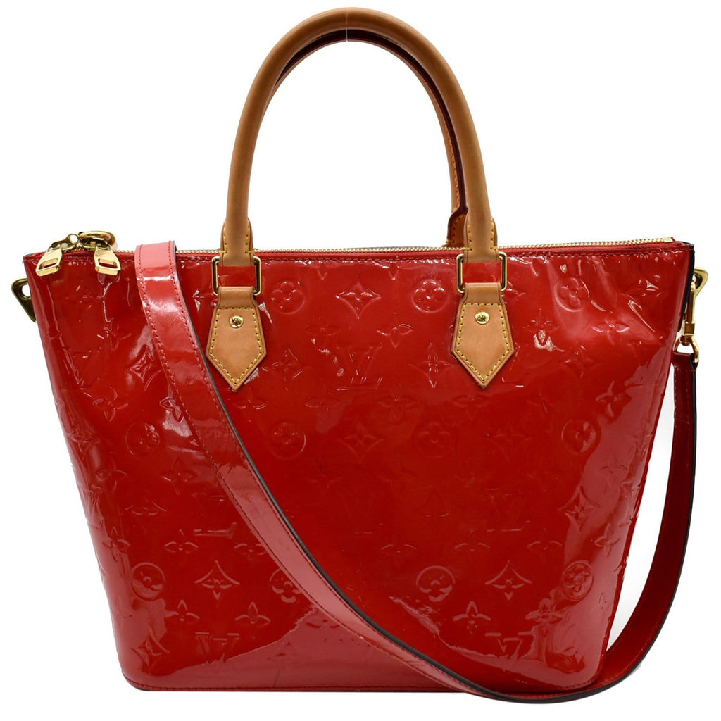 LOUIS VUITTON Montebello MM Monogram Vernis Shoulder Bag Cerise