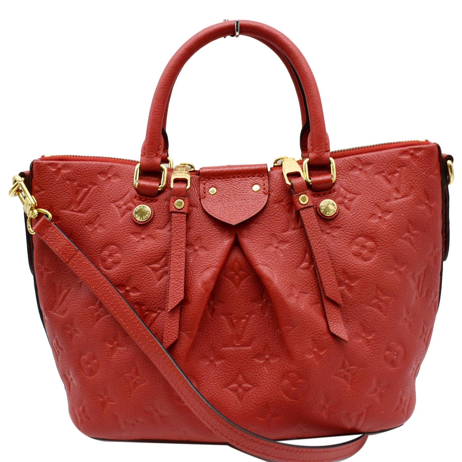 LOUIS VUITTON Mazarine PM Monogram Empreinte Shoulder Bag Red