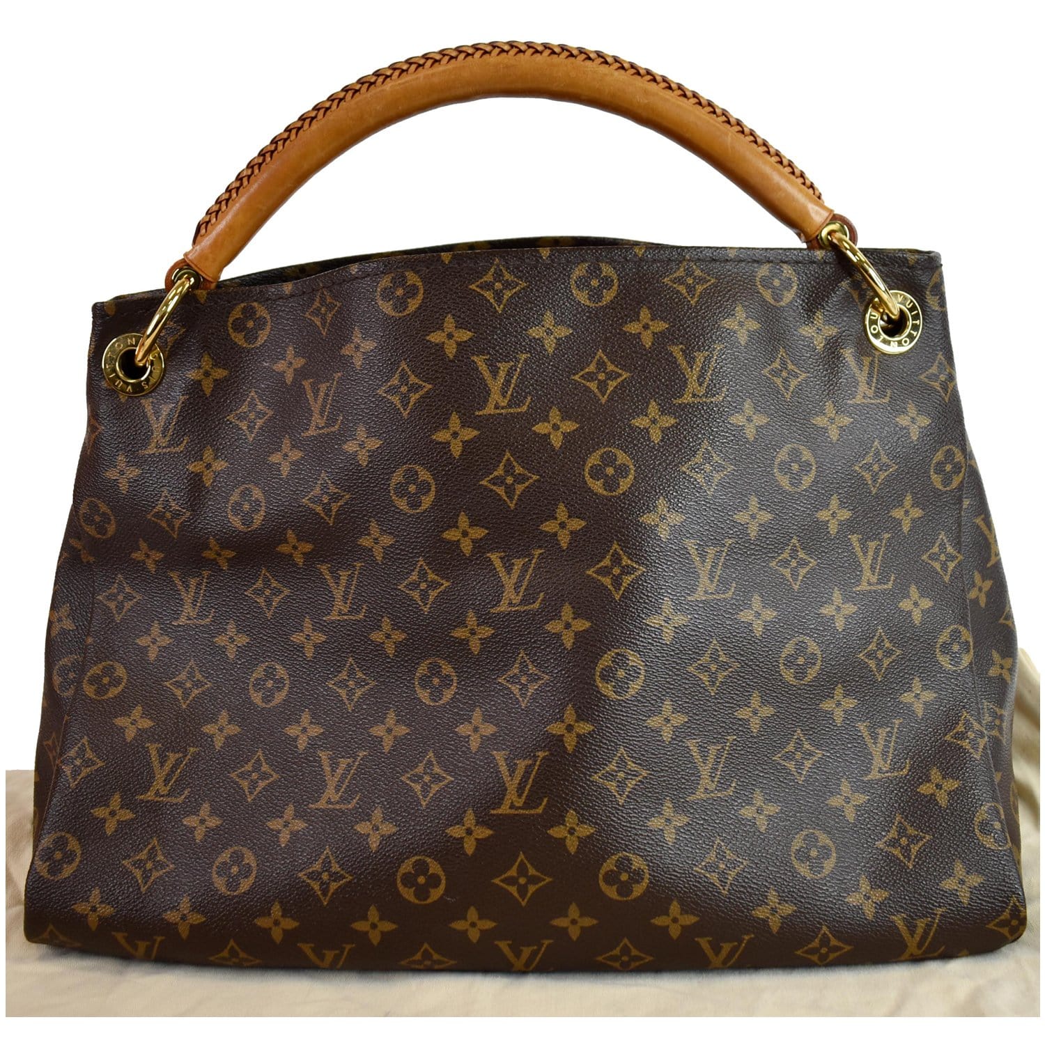 LOUIS VUITTON Artsy MM Monogram Canvas Shoulder Bag Brown