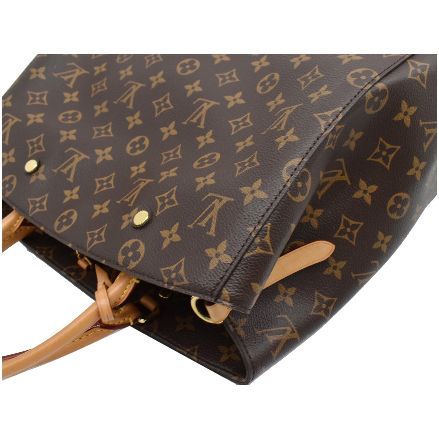 LOUIS VUITTON Montaigne GM Monogram Canvas Shoulder Bag Brown