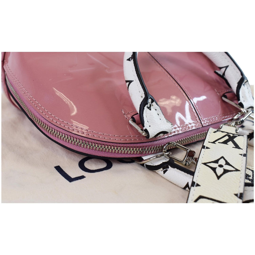 LOUIS VUITTON Alma BB Patent Leather Shoulder Bag Rose Blush