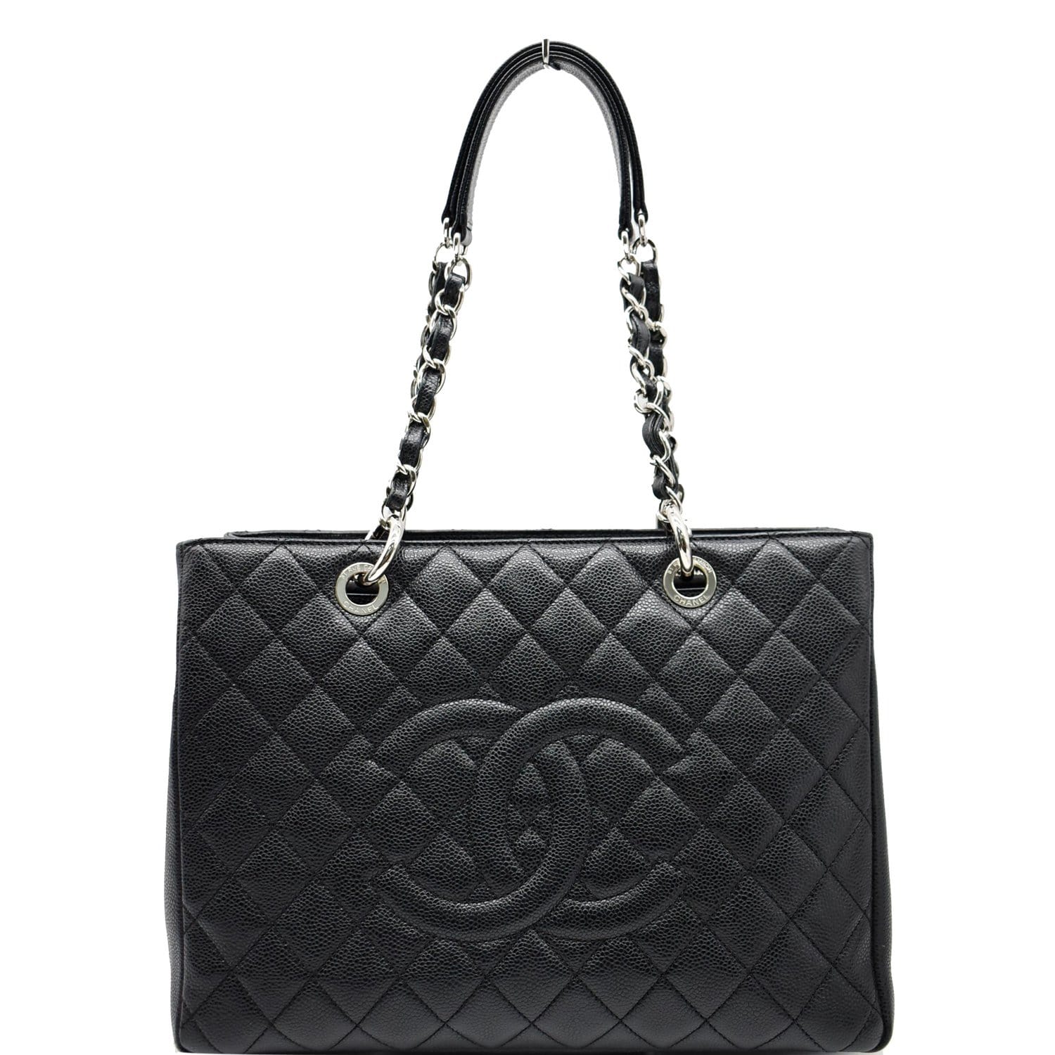 CHANEL Grand Shopping GST Caviar Leather Tote Bag Black