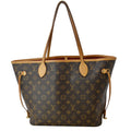 LOUIS VUITTON Neverfull MM Monogram Canvas Shoulder Bag Brown