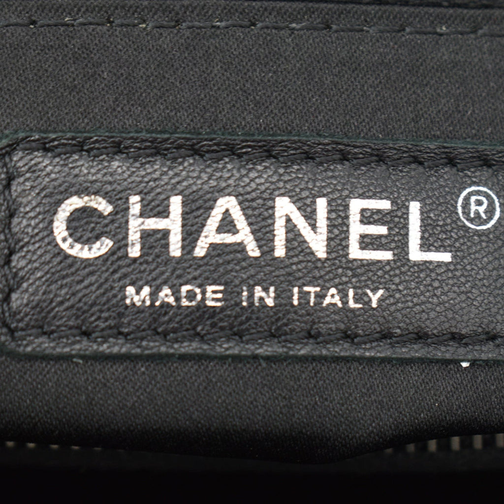 CHANEL XL Grand Quilted Caviar Leather Shopping Tote Bag Black