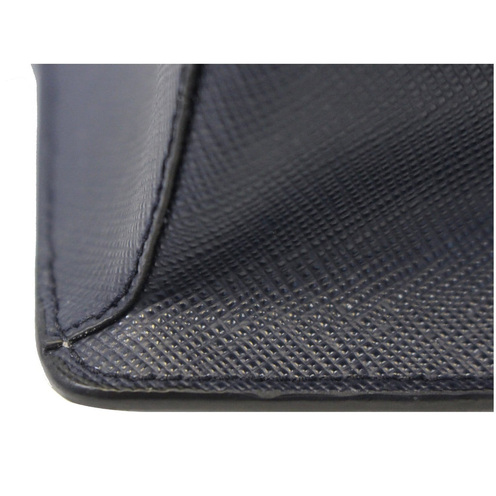 PRADA Saffiano Leather Blue Shoulder Bag - 15% OFF