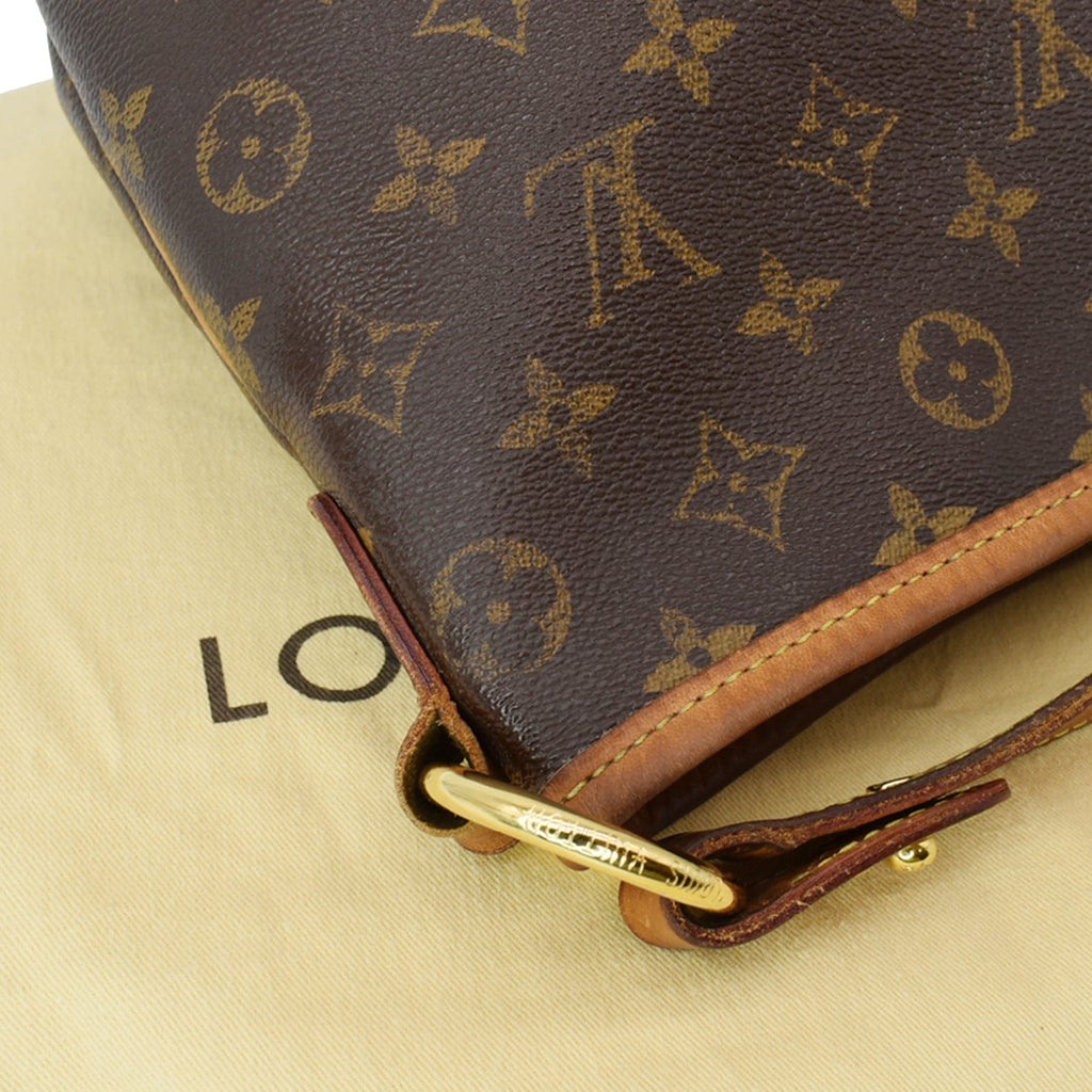 LOUIS VUITTON Delightful MM Monogram Canvas Shoulder Bag Brown