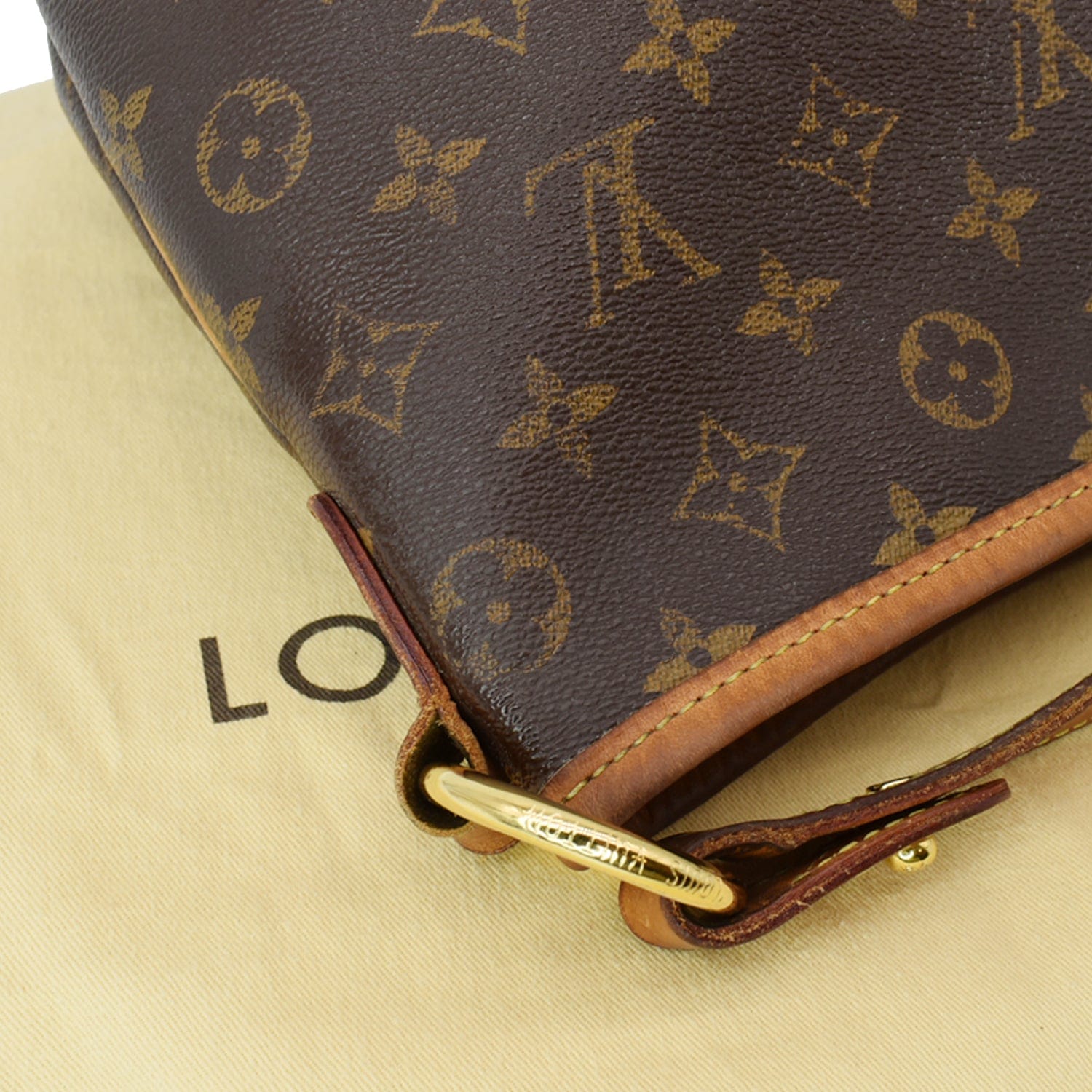 LOUIS VUITTON Delightful MM Monogram Canvas Shoulder Bag Brown