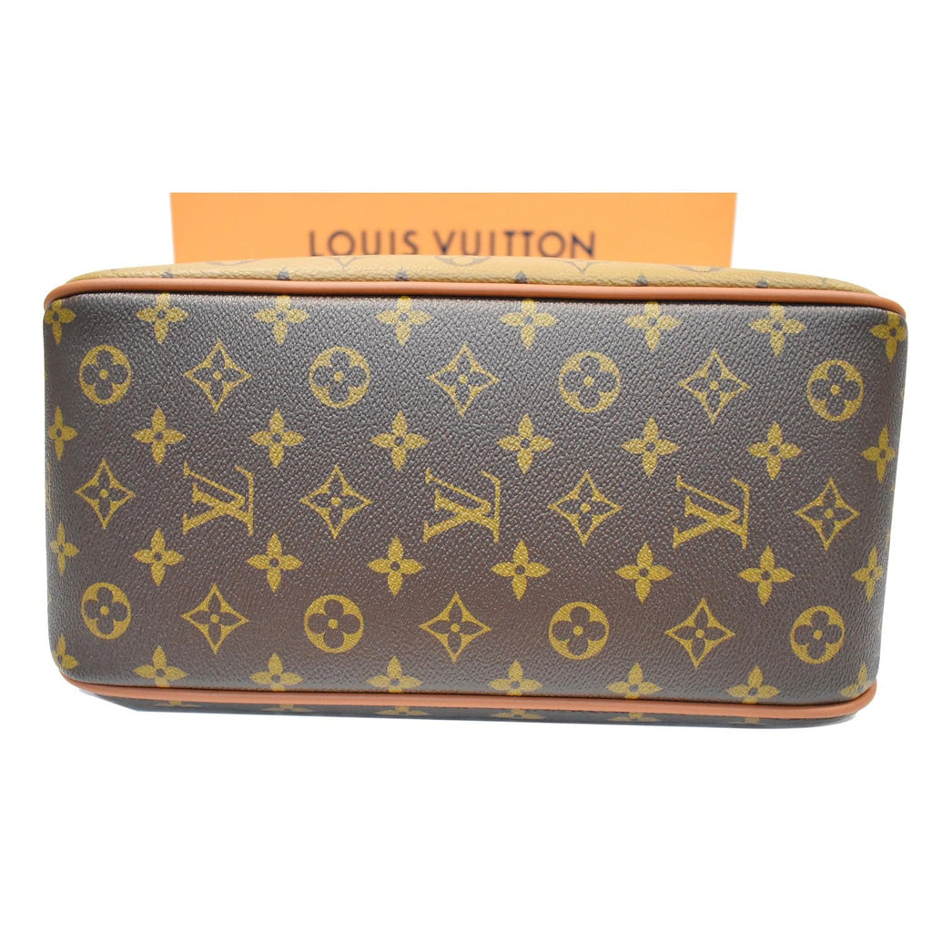 LOUIS VUITTON Dauphine MM Monogram Reverse Canvas Hobo Shoulder Bag Brown