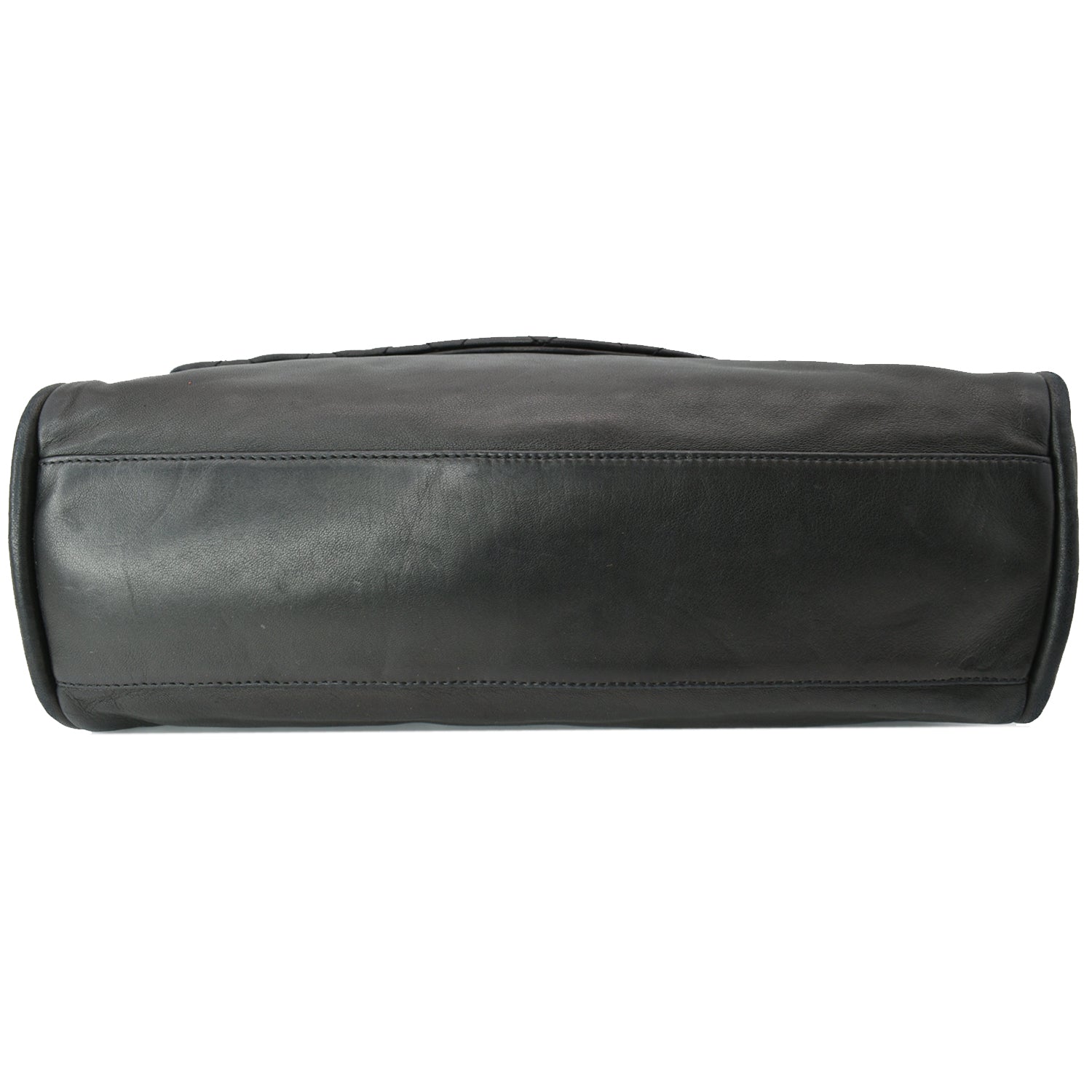 CHANEL Double Foldover Twist Closure Smooth Lambskin Tote Bag Black