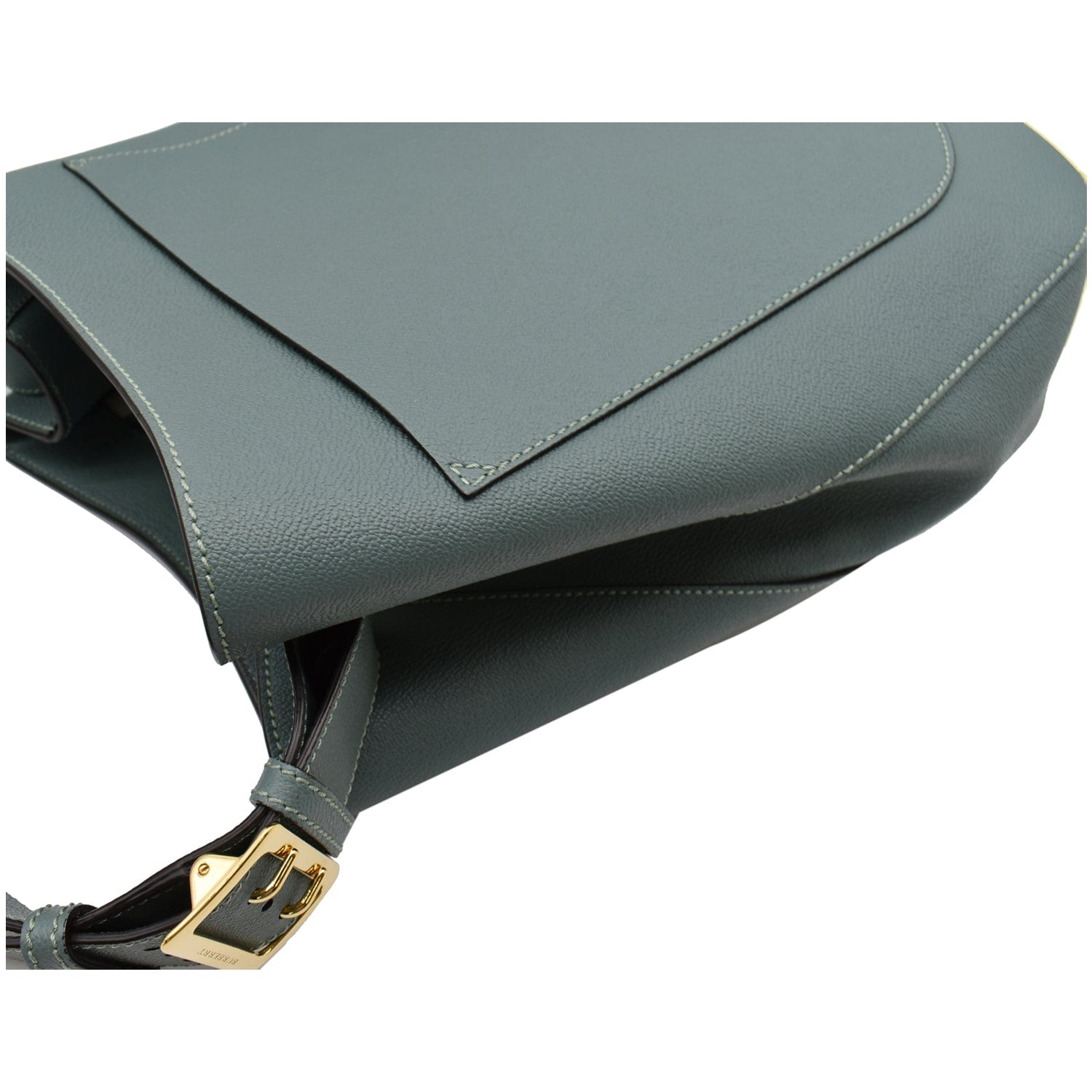 BURBERRY Bucket Leather Shoulder Bag Blue