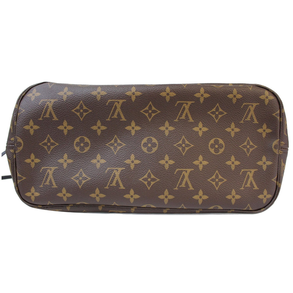 LOUIS VUITTON Neverfull MM Totem Monogram Canvas Tote Shoulder Bag Red