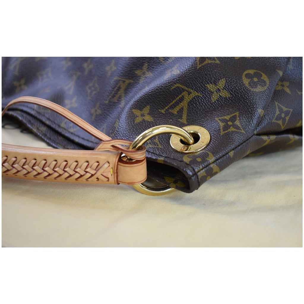 LOUIS VUITTON Artsy MM Monogram Canvas Shoulder Bag Brown