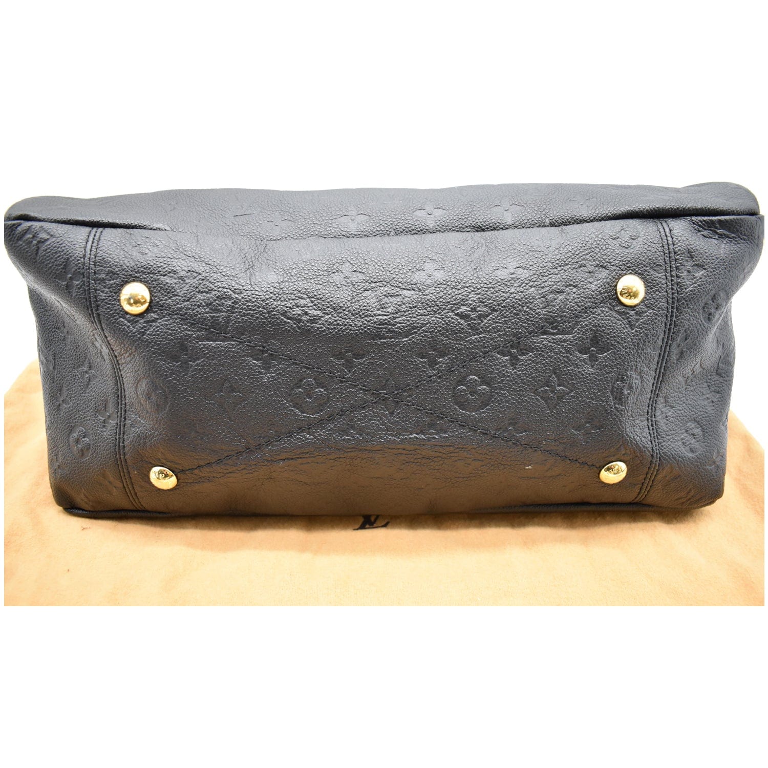 LOUIS VUITTON Artsy MM Empreinte Leather Shoulder Bag Black