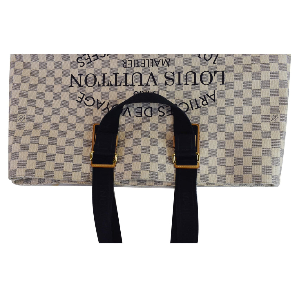 LOUIS VUITTON Beach Cabas GM Damier Azur Shoulder Bag White
