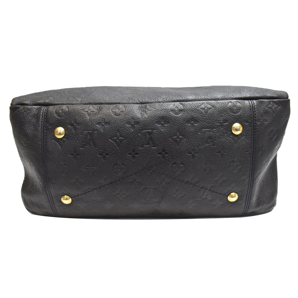LOUIS VUITTON Artsy MM Empreinte Leather Shoulder Bag Black