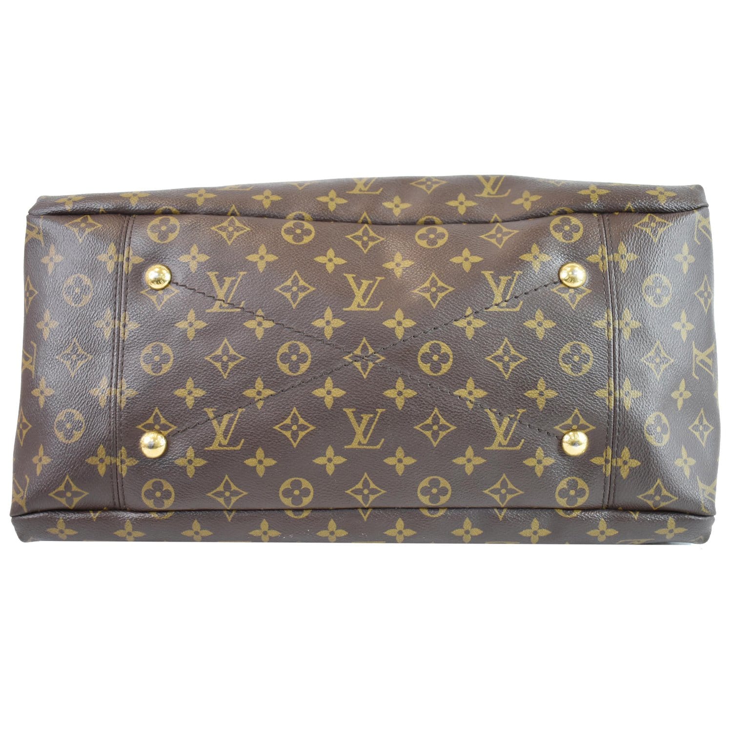 LOUIS VUITTON Artsy MM Monogram Canvas Shoulder Bag Brown