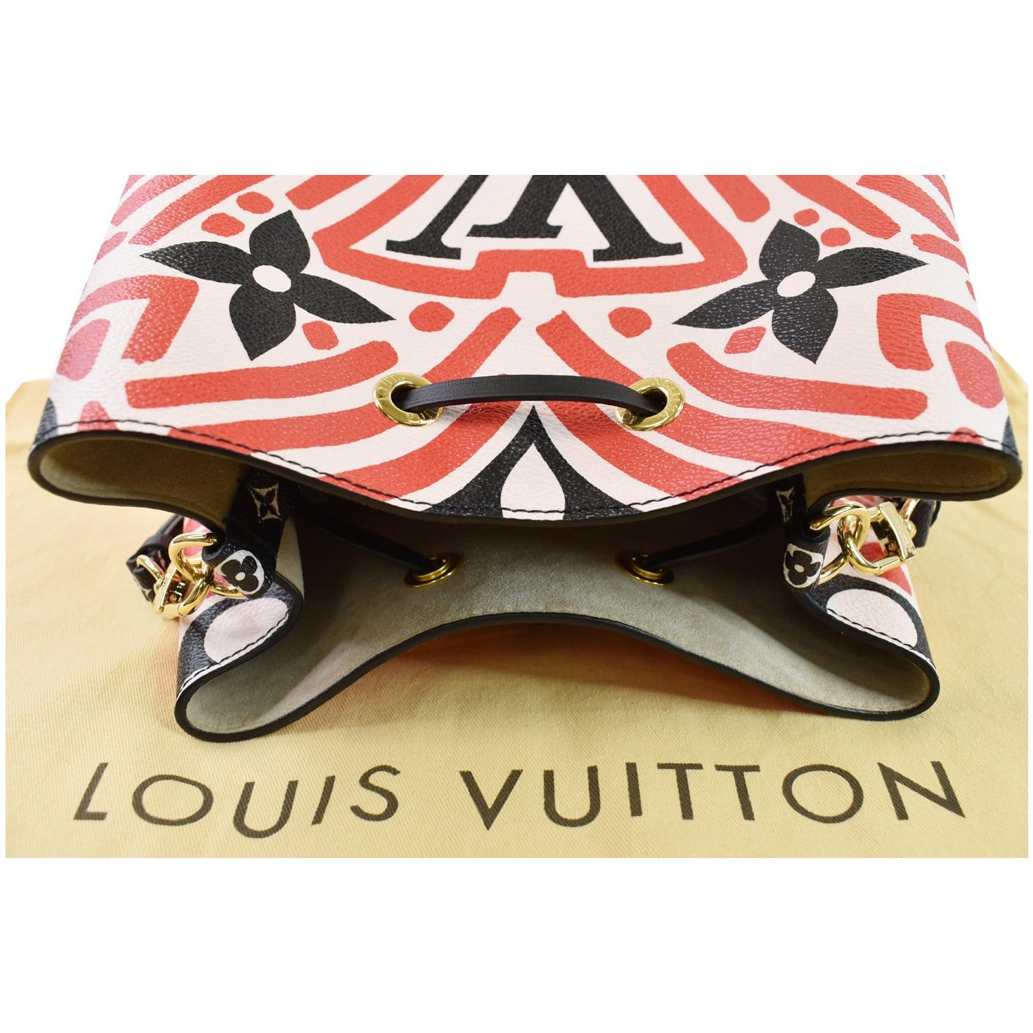 LOUIS VUITTON Crafty NeoNoe MM Monogram Canvas Shoulder Bag Red