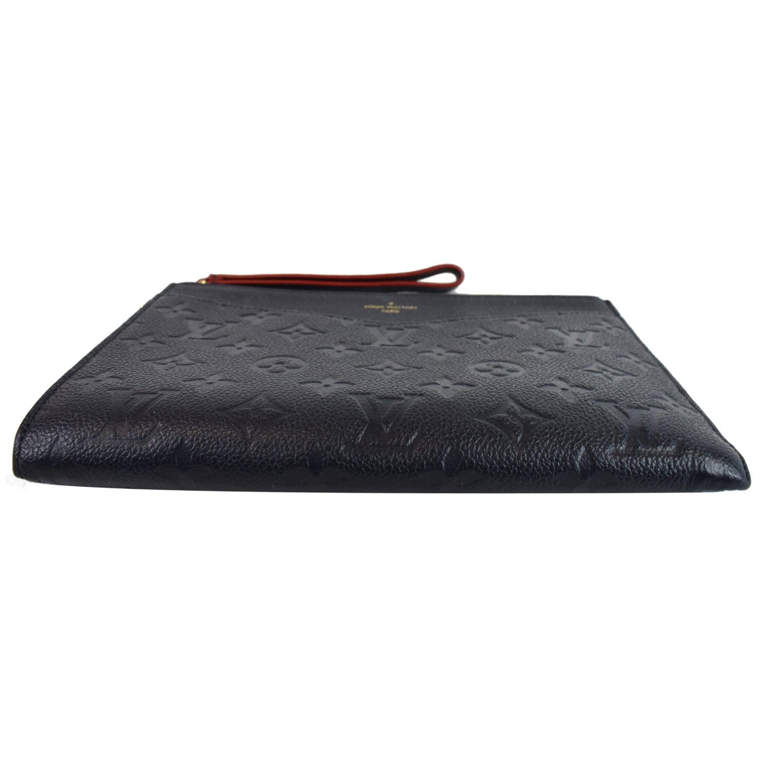 LOUIS VUITTON Melanie MM Monogram Empreinte Clutch Bag Black