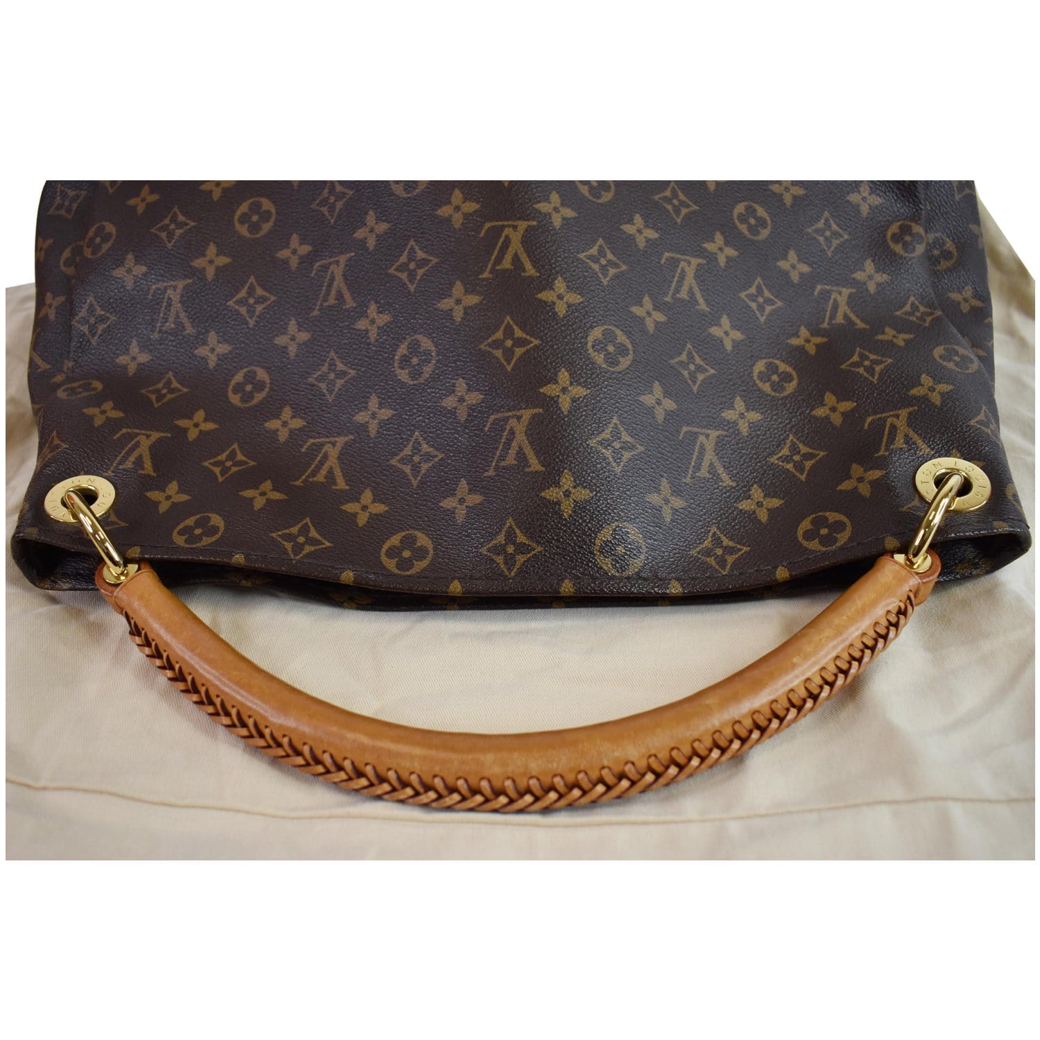 LOUIS VUITTON Artsy MM Monogram Canvas Shoulder Bag Brown