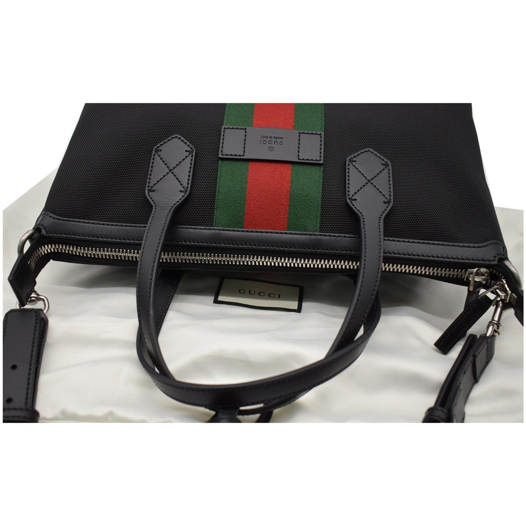 GUCCI Nylon Top Handle Tote Shoulder Bag Black 630923 - 20% OFF