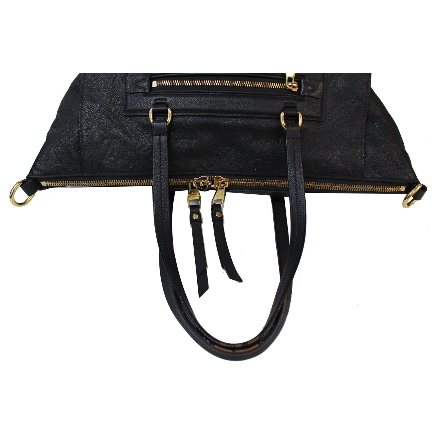 LOUIS VUITTON Lumineuse PM Monogram Empreinte Leather Shoulder Bag Black