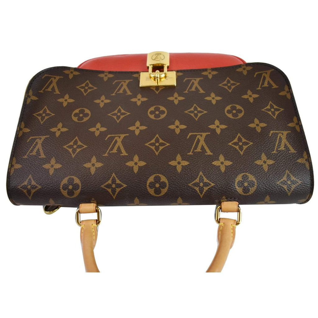 LOUIS VUITTON Marignan Monogram Canvas Shoulder Bag Coquelicot