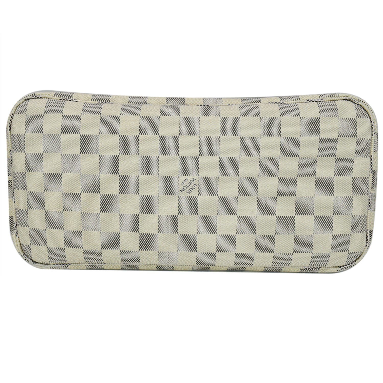 LOUIS VUITTON Neverfull MM Damier Azur Tote Bag Rose Ballerine