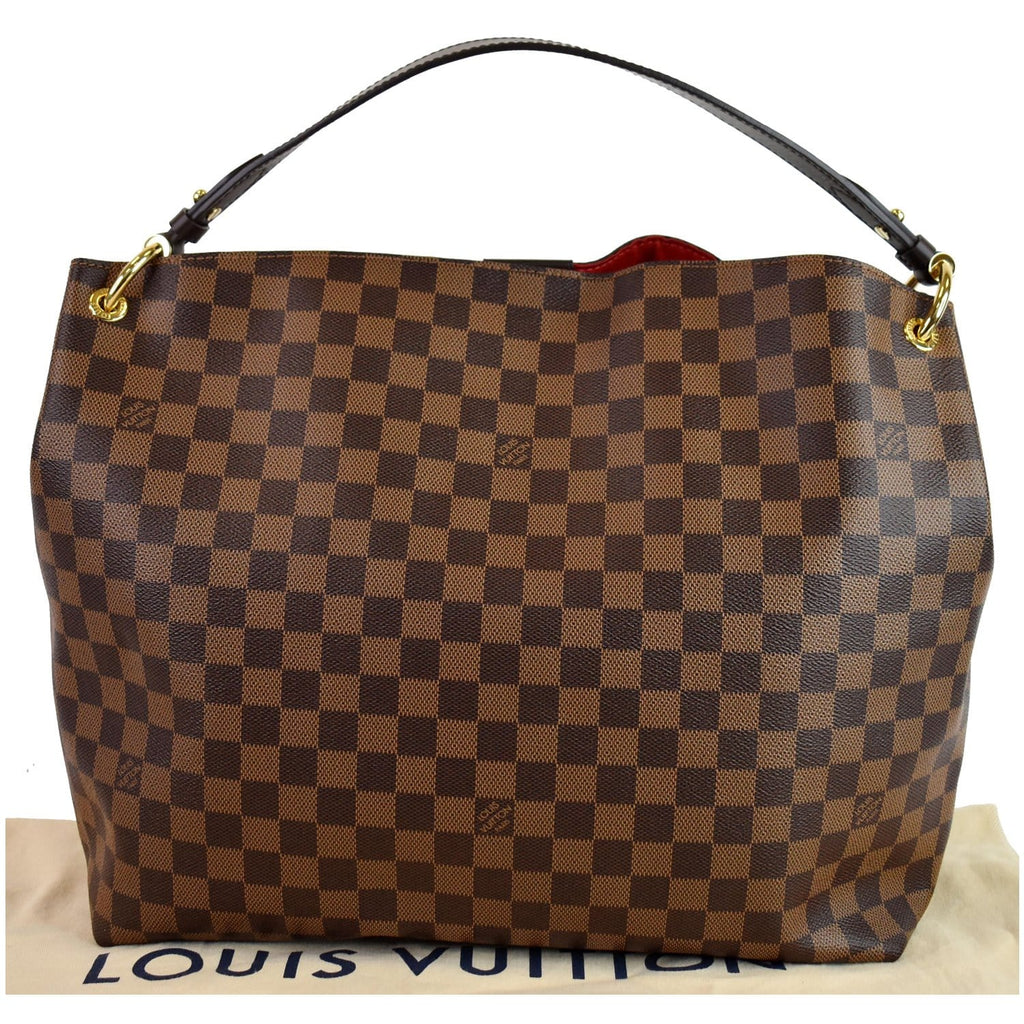 LOUIS VUITTON Graceful MM Damier Ebene Shoulder Bag Brown