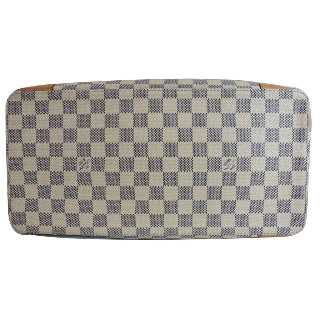 LOUIS VUITTON Damier Azur Hampstead MM Shoulder Bag White