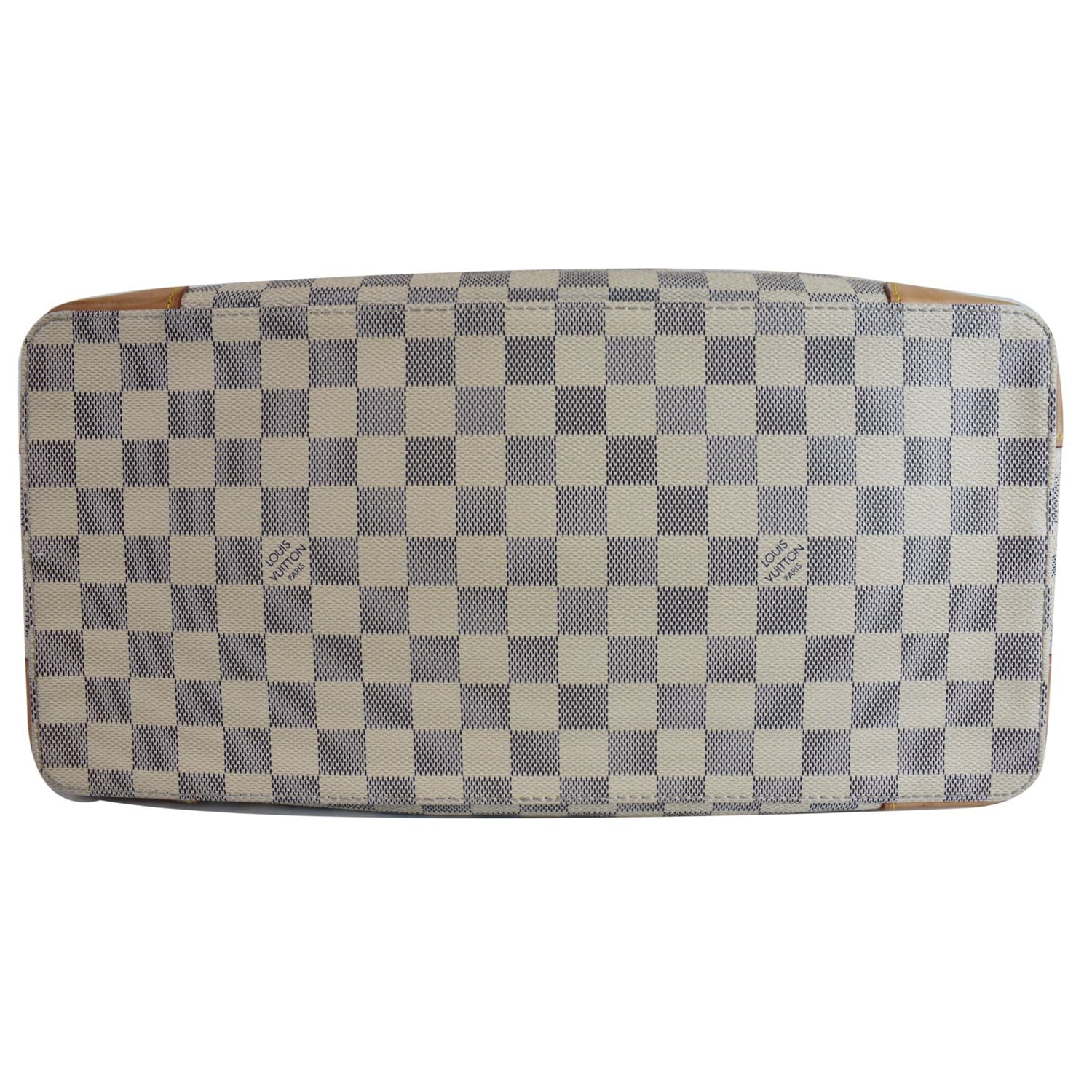 LOUIS VUITTON Damier Azur Hampstead MM Shoulder Bag White