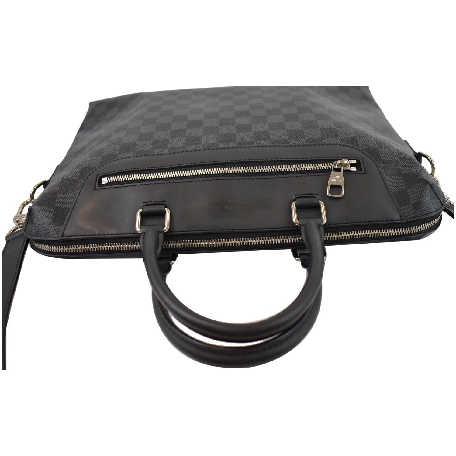 LOUIS VUITTON Porte-Documents Jour Graphite Briefcase Shoulder Bag Black