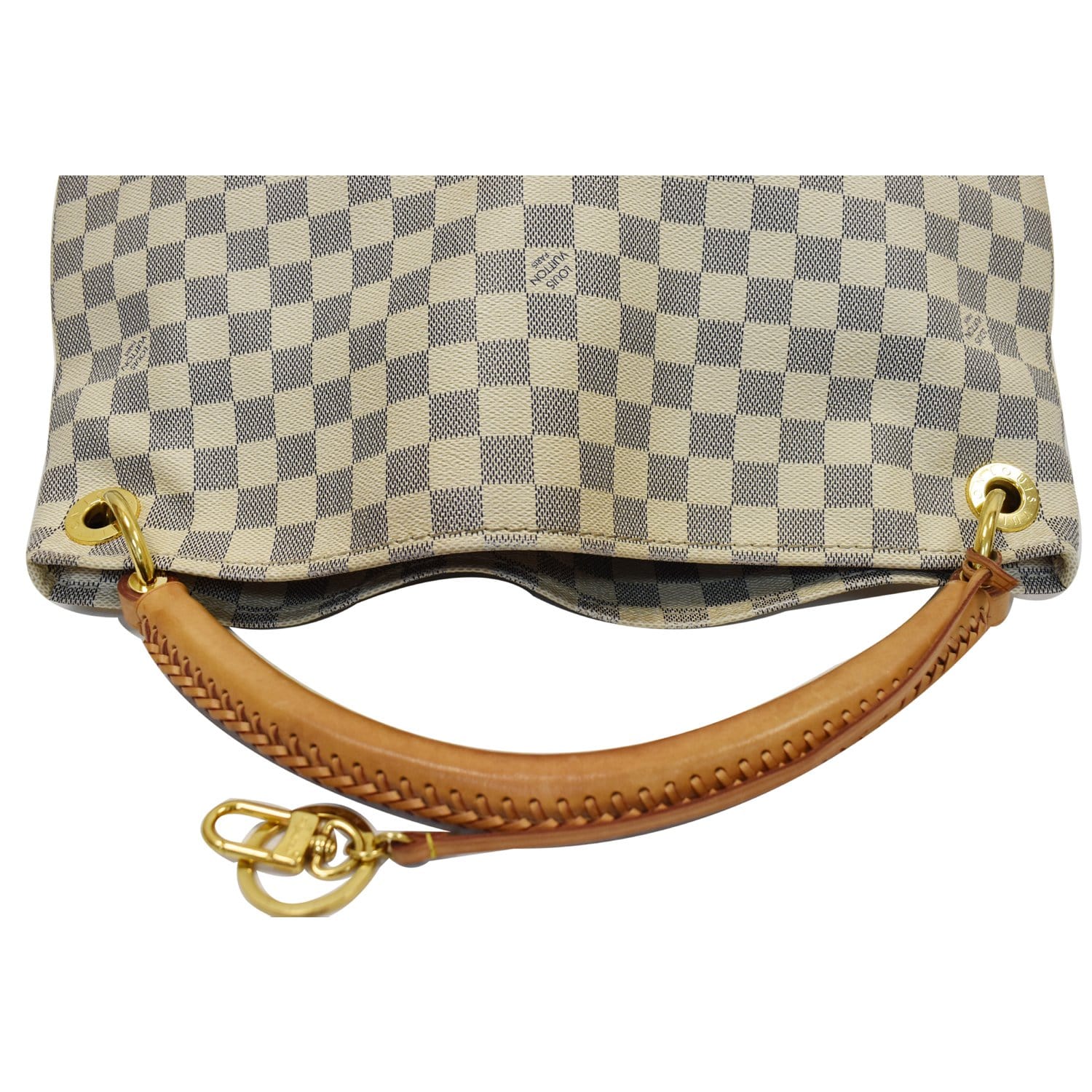 LOUIS VUITTON Artsy MM Damier Azur Shoulder Bag White