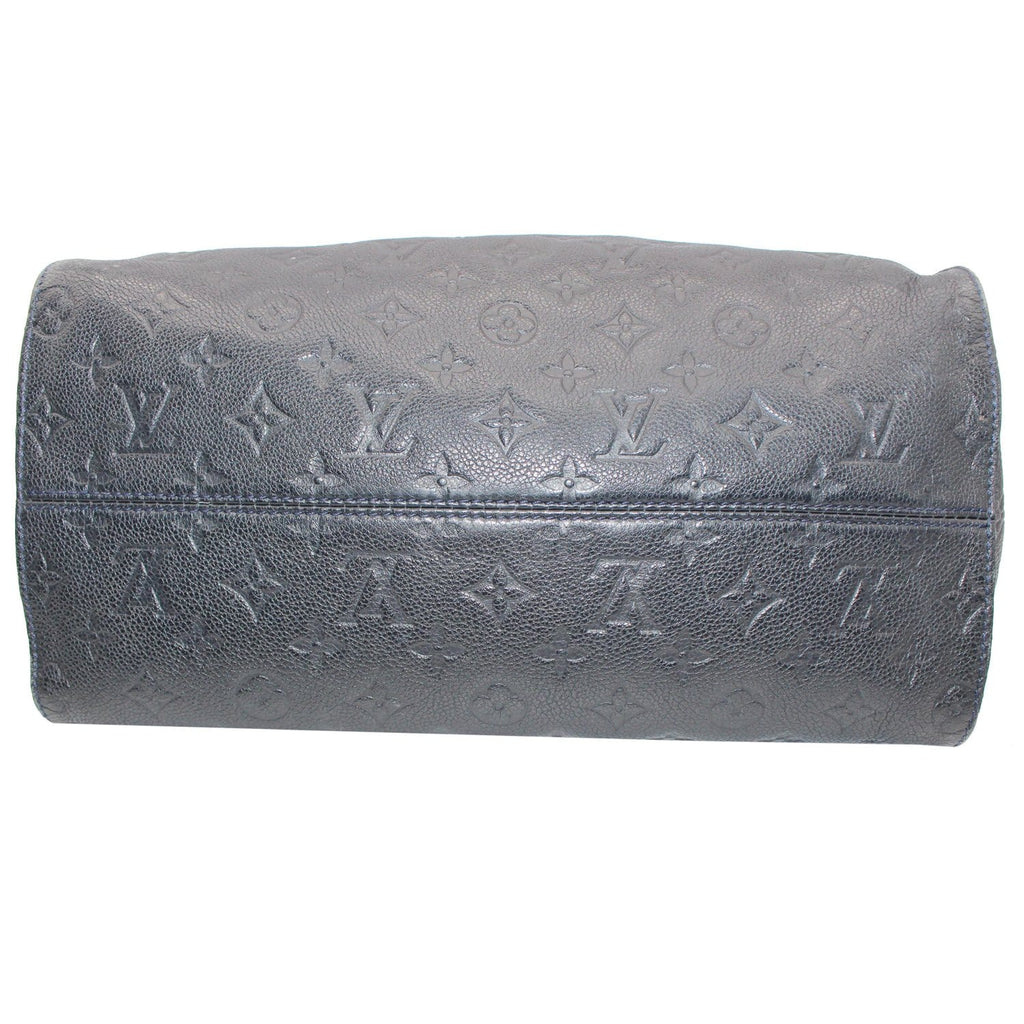 LOUIS VUITTON Lumineuse PM Monogram Empreinte Leather Shoulder Bag Black