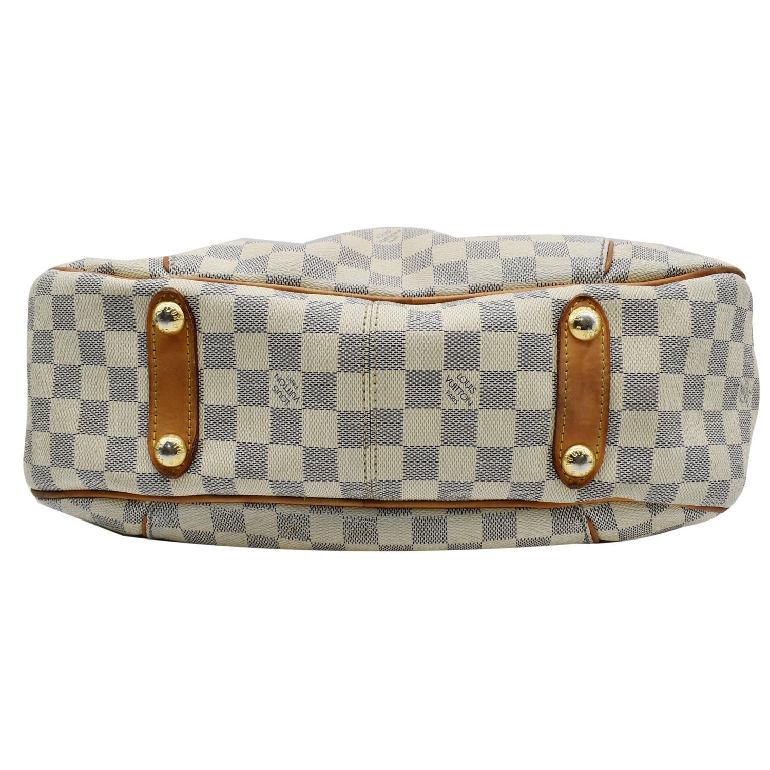 LOUIS VUITTON  Galliera PM Damier Azur Shoulder Tote Bag White