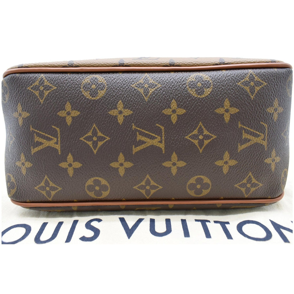 LOUIS VUITTON Dauphine PM Monogram Reverse Canvas Hobo Shoulder Bag Brown