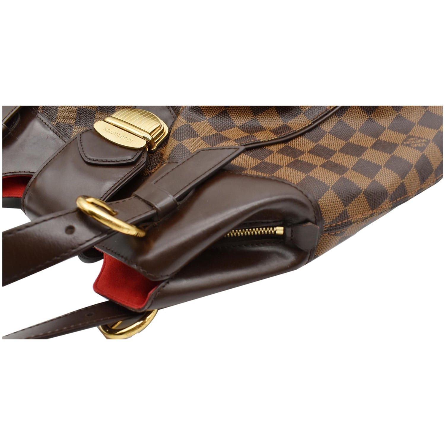 LOUIS VUITTON Sistina GM Damier Ebene Shoulder Bag Brown