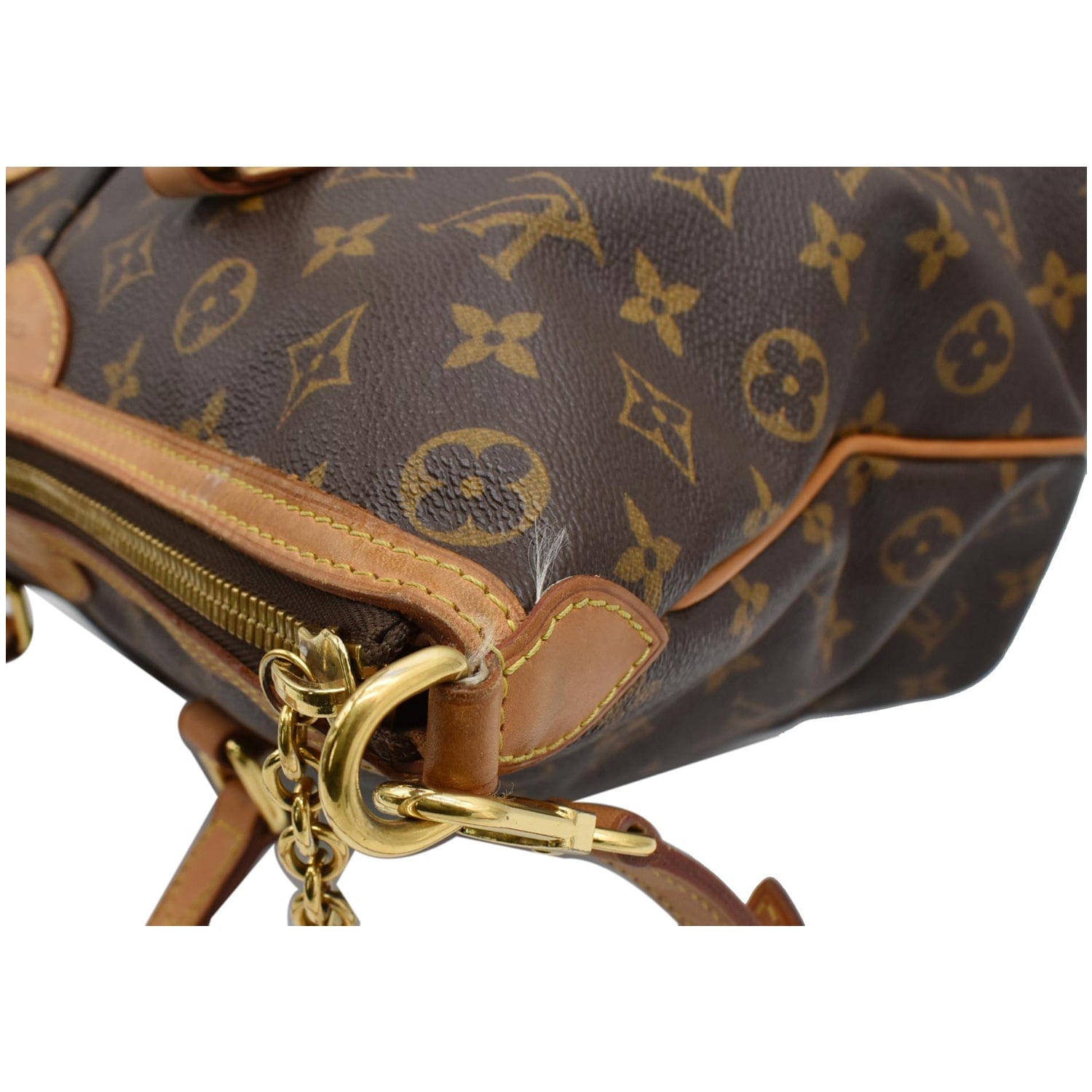 LOUIS VUITTON Palermo PM Monogram Canvas Shoulder Bag Brown