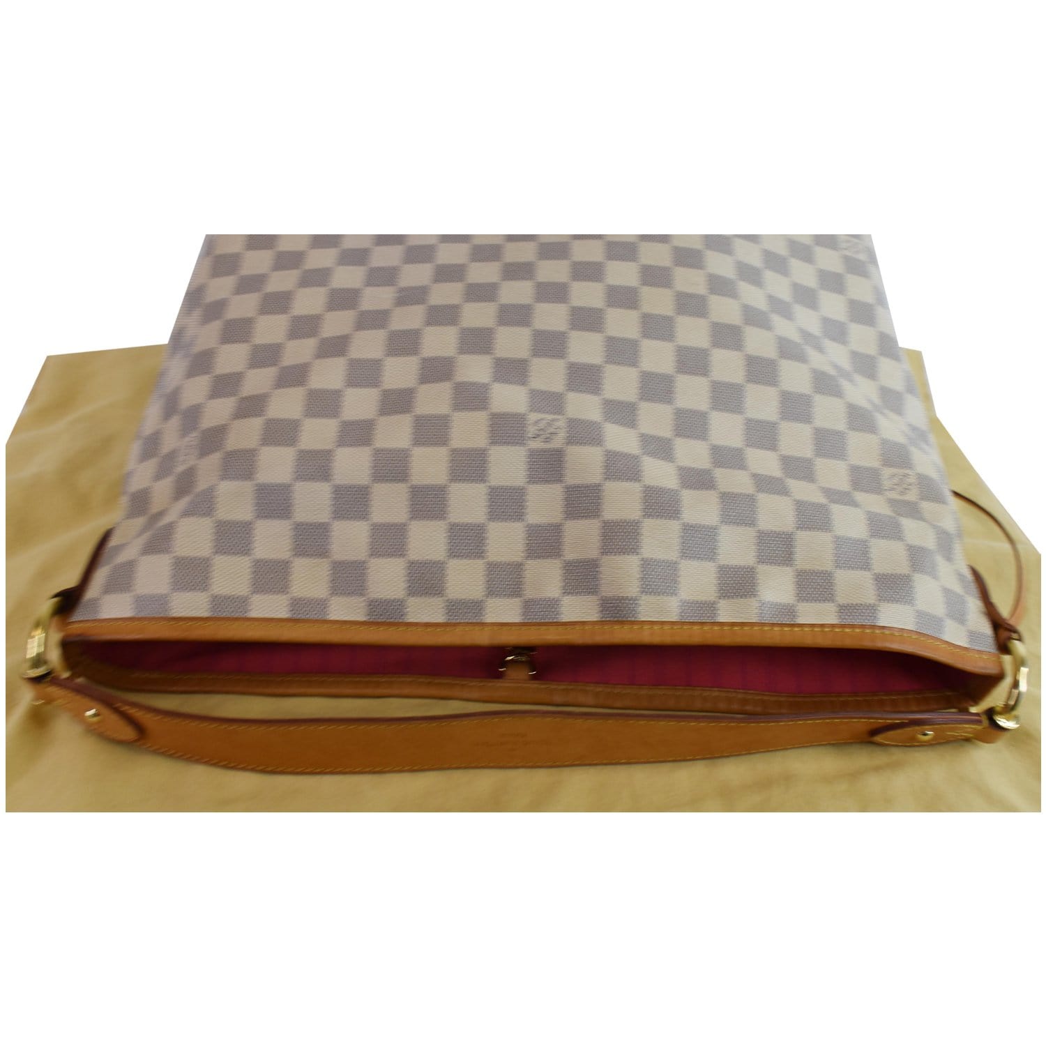 LOUIS VUITTON Delightful PM Damier Azur Shoulder Hobo Bag White