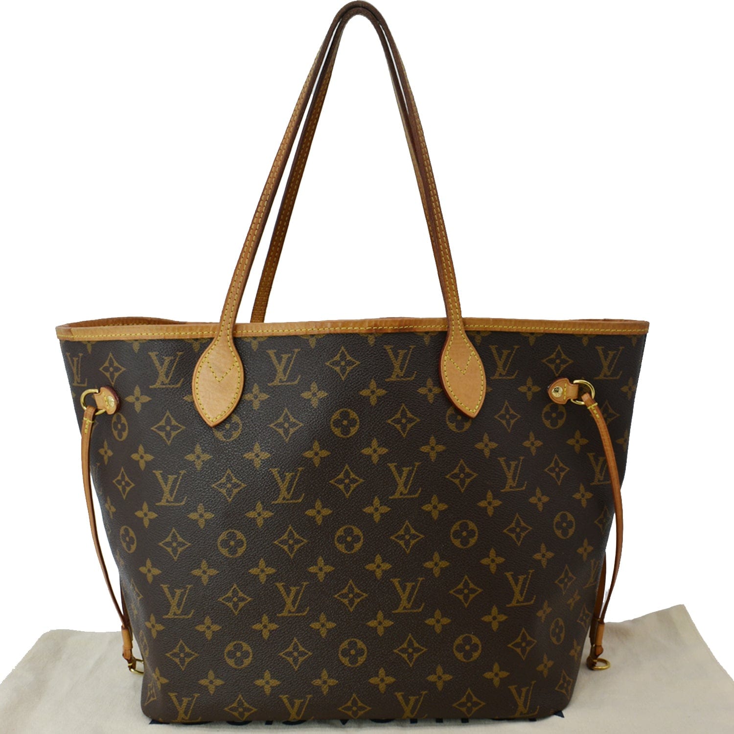 LOUIS VUITTON Neverfull MM Monogram Canvas Shoulder Bag Brown