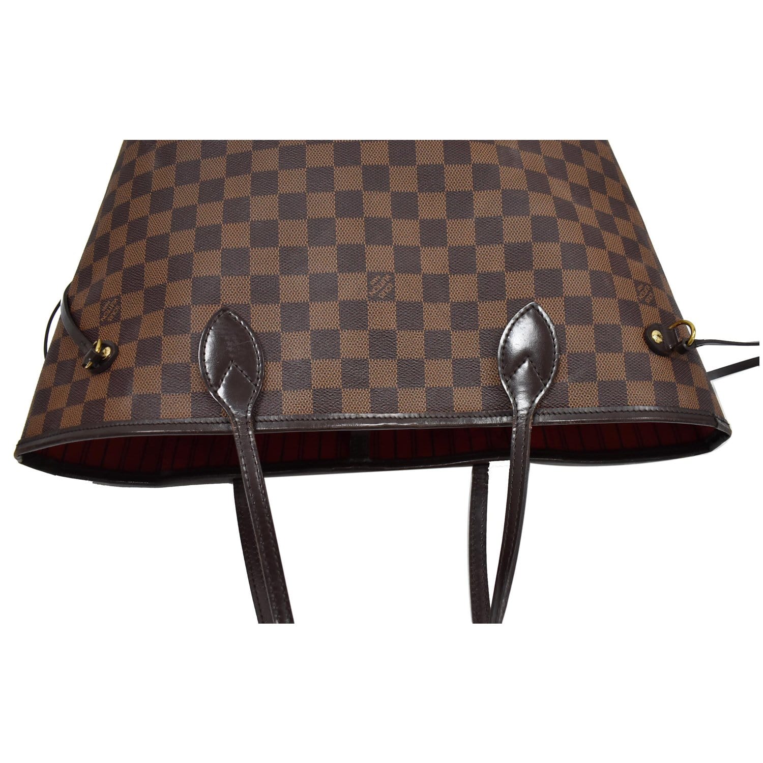 LOUIS VUITTON Neverfull MM Damier Ebene Tote Shoulder Bag Brown