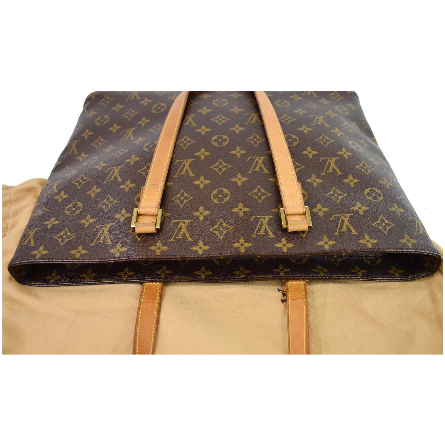 LOUIS VUITTON Luco Monogram Canvas Tote Bag Brown